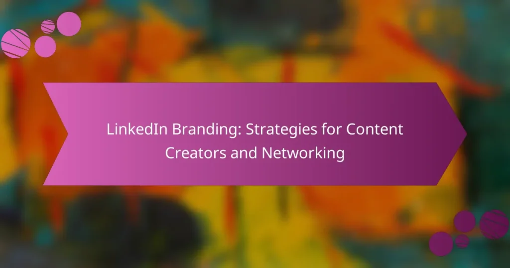 LinkedIn Branding: Strategies for Content Creators and Networking