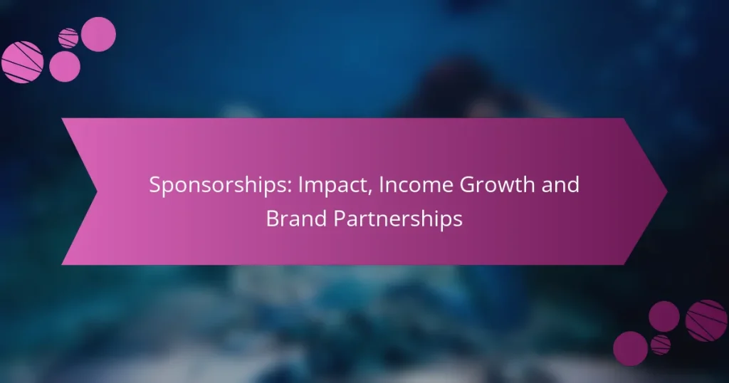 Sponsorships: Impact, Income Growth and Brand Partnerships