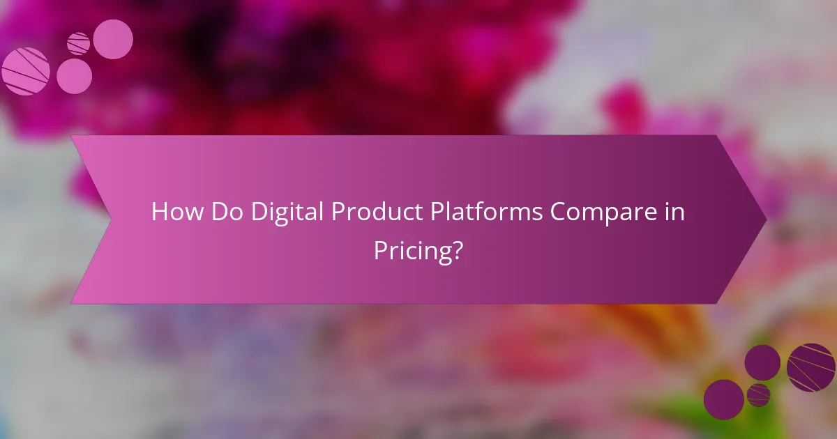 How Do Digital Product Platforms Compare in Pricing?