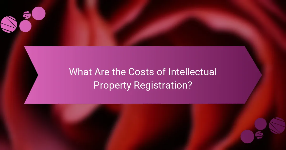 What Are the Costs of Intellectual Property Registration?