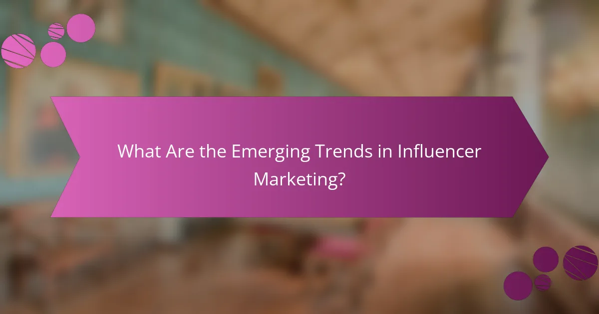What Are the Emerging Trends in Influencer Marketing?
