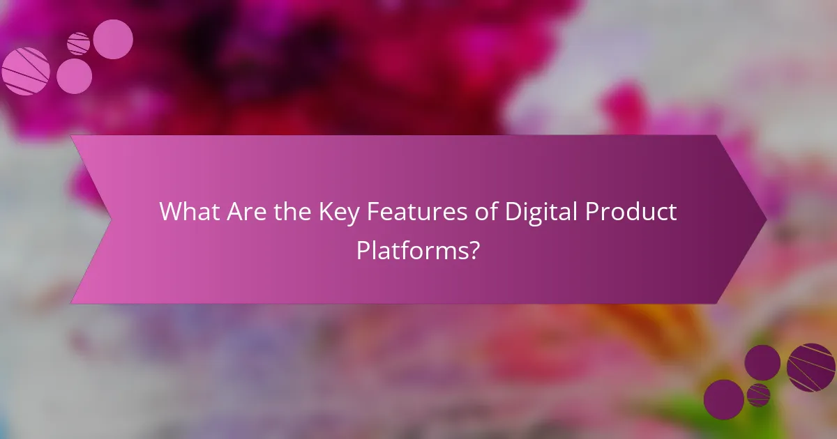 What Are the Key Features of Digital Product Platforms?