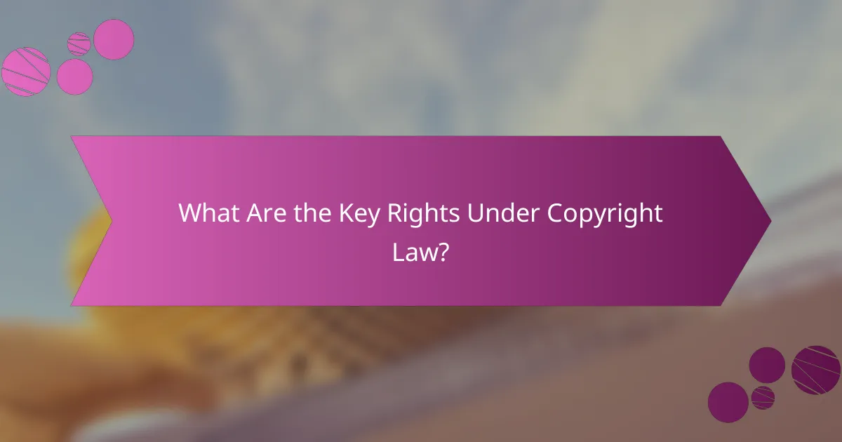 What Are the Key Rights Under Copyright Law?