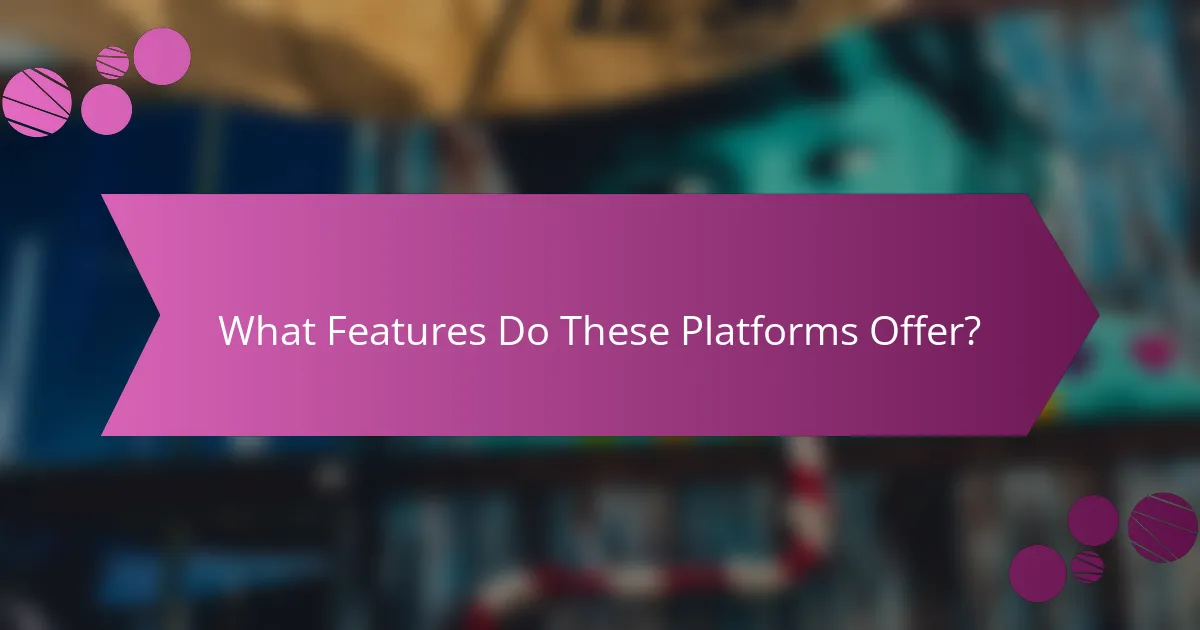 What Features Do These Platforms Offer?