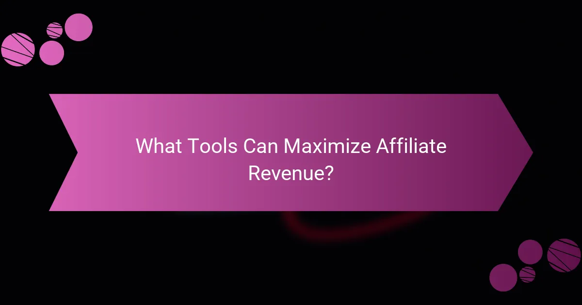 What Tools Can Maximize Affiliate Revenue?
