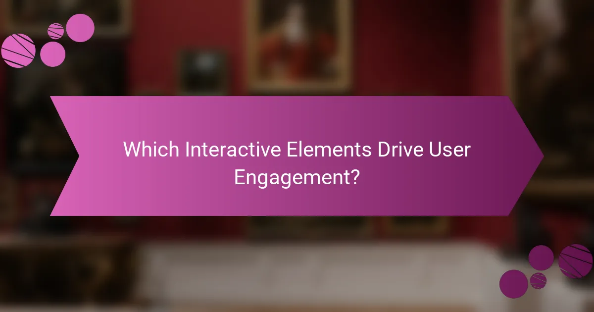 Which Interactive Elements Drive User Engagement?